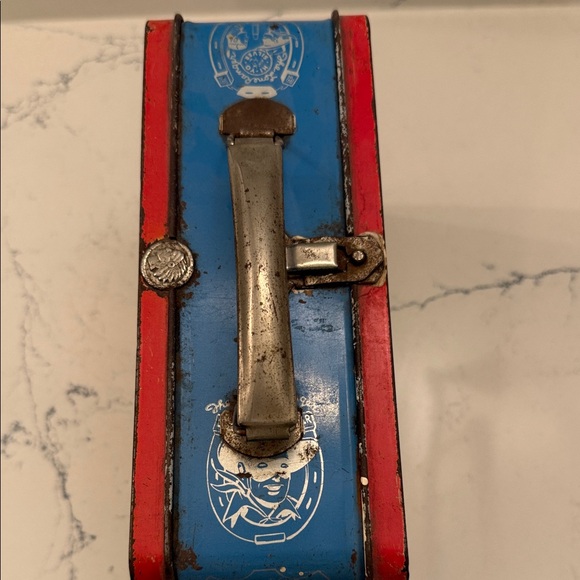 Vintage The Lone Ranger Blue Stripe Lunchbox - Picture 5 of 7